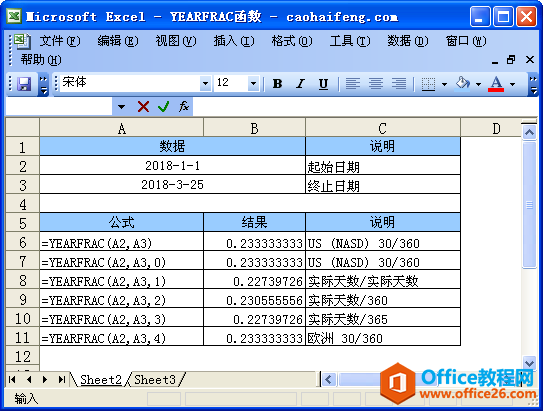 ExcelYEARFRACZc÷